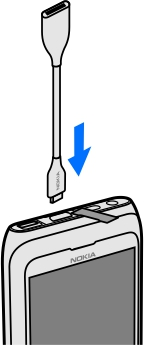 78 Fotoğraflarınız ve videolarınız 1 HDMI adaptörünü telefonunuzun HDMI konektörüne bağlayın.