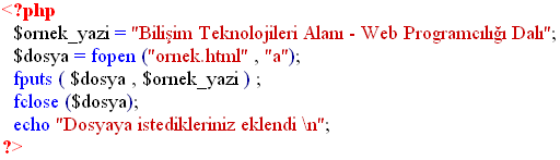 Dosya Kapatmak Dosyalar işlendikten sonra (okuma, yazma, ekleme vb.) onu kapatmak gerekir.