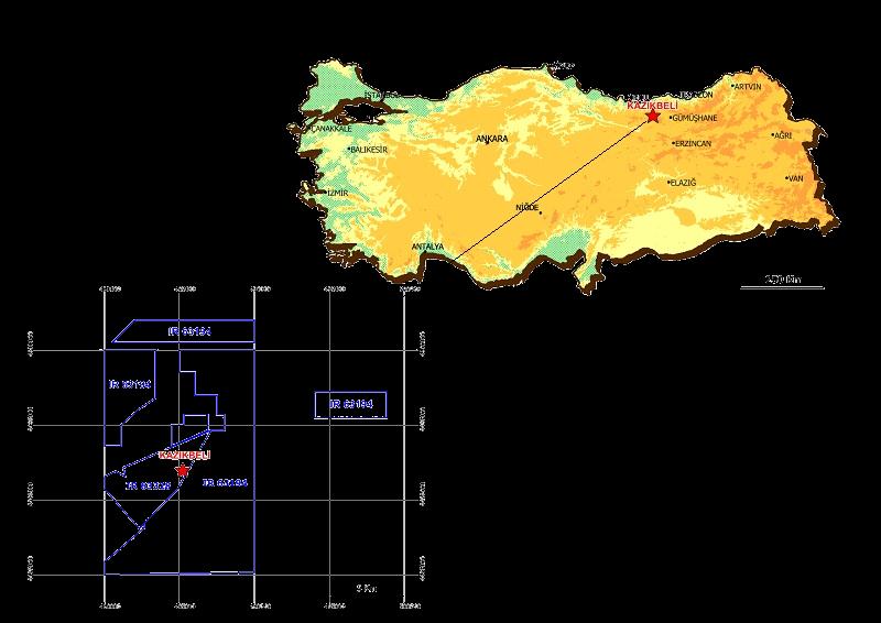 Lidya-Alacer JV ler Gümüşhane - Kazıkbeli Saha Özellikleri Konum: Cevher: Mülkiyet: Gümüşhane nin 58km