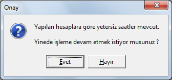 Şekil 9-3 ADET PERSONELE GÖRE HESAPLAMA Şekil 10- Yetersiz