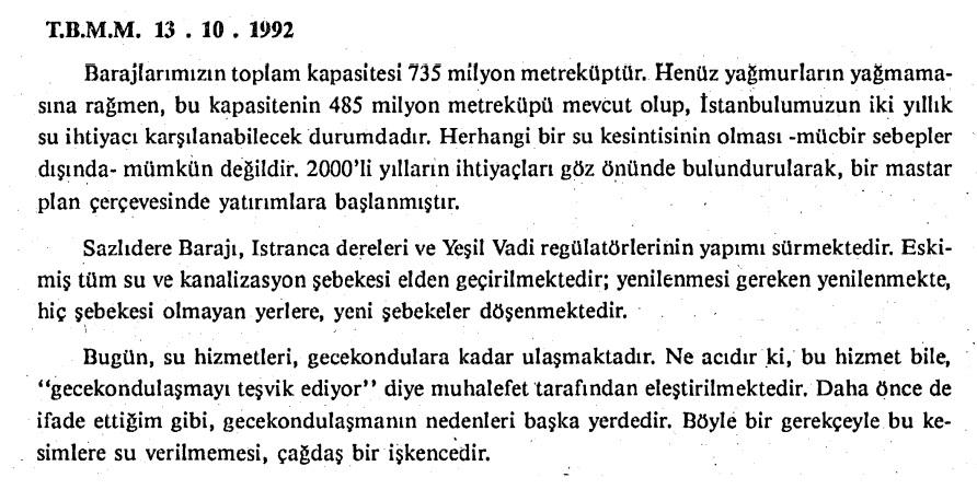 1971'de İstanbul'un içme suyu kaynakları konusunda ilk master plan çalışması DAMOC Konsorsiyumu tarafından hazırlanmıştır.