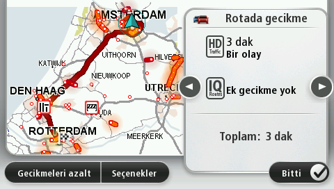 Sıklıkla ziyaret ettiğiniz başka bir rota varsa, İş/Ev konumlarını bu konumları kullanacak biçimde ayarlayabilirsiniz.