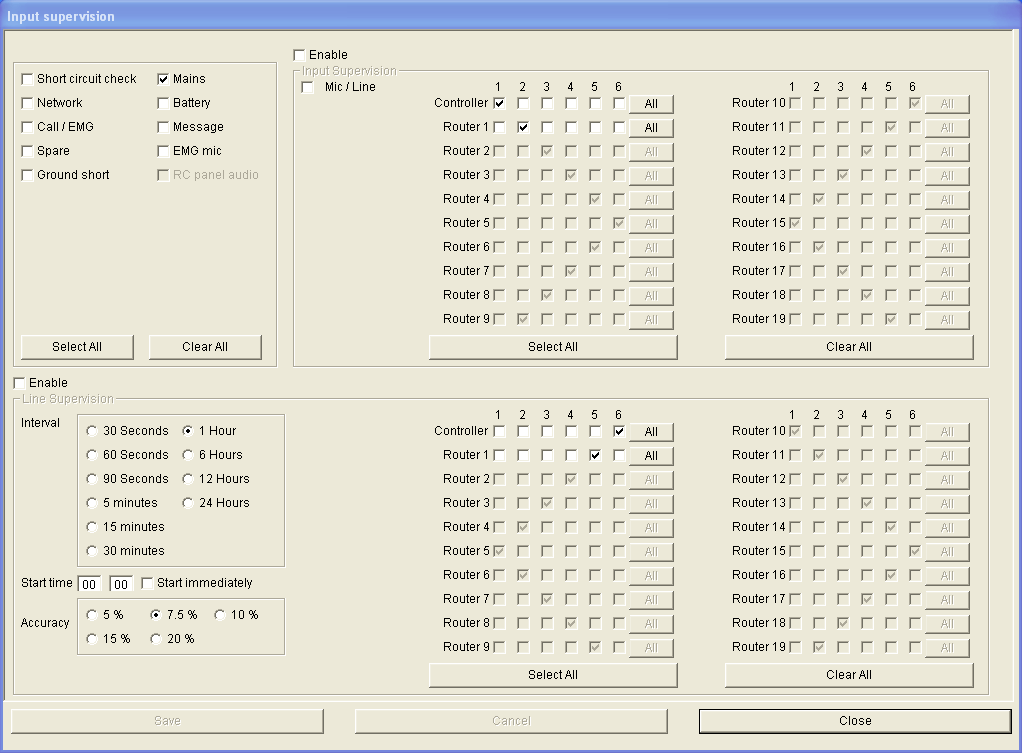 20 tr Konfigürasyon Plena VAS configuration 4.3 Denetim Denetim (Supervision) düğmesi Denetim (Supervision) özellik sayfasını açar.