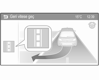 Sürüş ve kullanım 145 Paralel veya enine park etmenin seçilmesi Park boşluğunun tipi ekranda gösterilir.