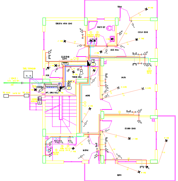 2.2.3. Normal Kat Planı Şekil 2.2: Normal kat planı ö:1 / 50 2.3. Mimarı Plan Özellikleri ve Proje Ölçekleri Mimari plan, meskenlerde ve iş yerlerinde mimari tasarımın ayrıntılarıyla gösterilmesi şeklinde özetlenebilir.