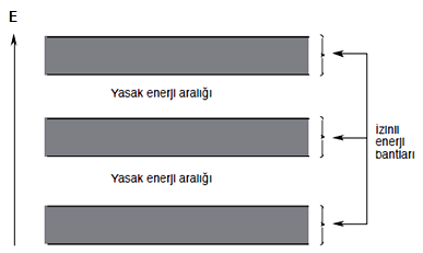 düzeni ve elektronların bulundukları çeşitli enerji düzeyleri bulunmaktadır.