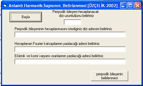 Q(m 3 /s) 84 50 standart sapma 40 30 0 10 0 1 3 4 5 6 7 8 9 10 11 1 t (ay) k k5 iyik5 iyik5h Şekil 5.15b: Kısa süreli istasyona ait iyileştirilmiş aylık standart sapma değerleri. Şekil 5.16: Anlamlı harmonik sayısının belirlenmesi.