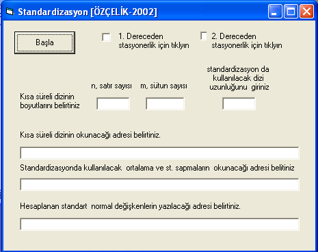 95 Şekil 5.5: Standardizasyon. Çizelge 5.14-5.18 den de görüleceği üzere tam bir standardizasyon (ortalama, 0; varyans,1) sağlanamamıştır.