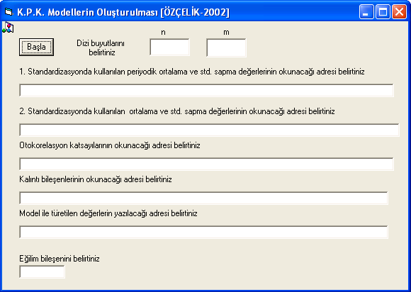 146 aylık kalıntı bileşenleri için, korelogramın periyodikliğini korumayan model tiplerindekine benzer şekilde, gamma dağılımının kullanılması uygun görülmüştür. Şekil 5.