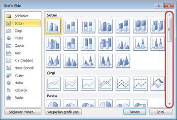 Microsoft Office 2010 EXCEL 49 (çizgi grafiğinde) gibi öğeleri kullanarak grafik biçimde bir dizi sayısal veriyi görüntüler.