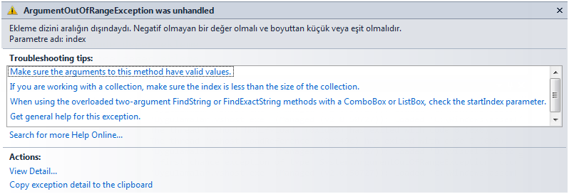 3.5.4. Insert Metodu: Resim 0-14. Örnek 3-14'ün Ekran Çıktısı Parametre olarak belirtilen indeks değerine yine parametre olarak verilen nesneyi ekler.