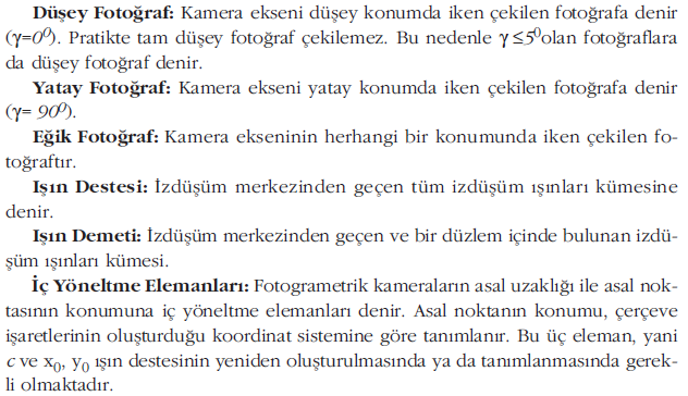 GEOMETRİK TEMELLER - TANIMLAR