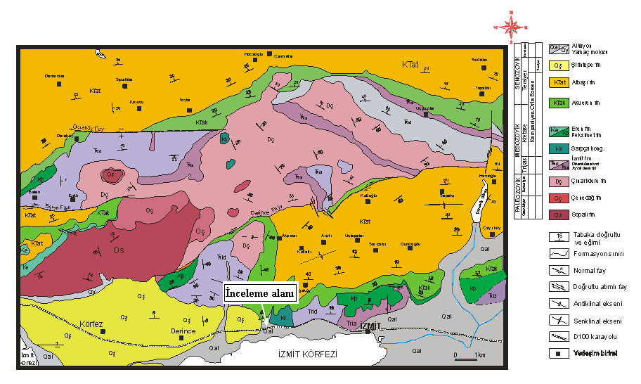 Ali BOZKURT, Hasan ENDEŞ ve Cengiz KURTULUŞ e-mail: alibozkurt@abmjeo.com İNCELEME ALANININ JEOLOJİSİ İnceleme alanı ve yakın çevresinde genç alüvyon çökeller mevcuttur.