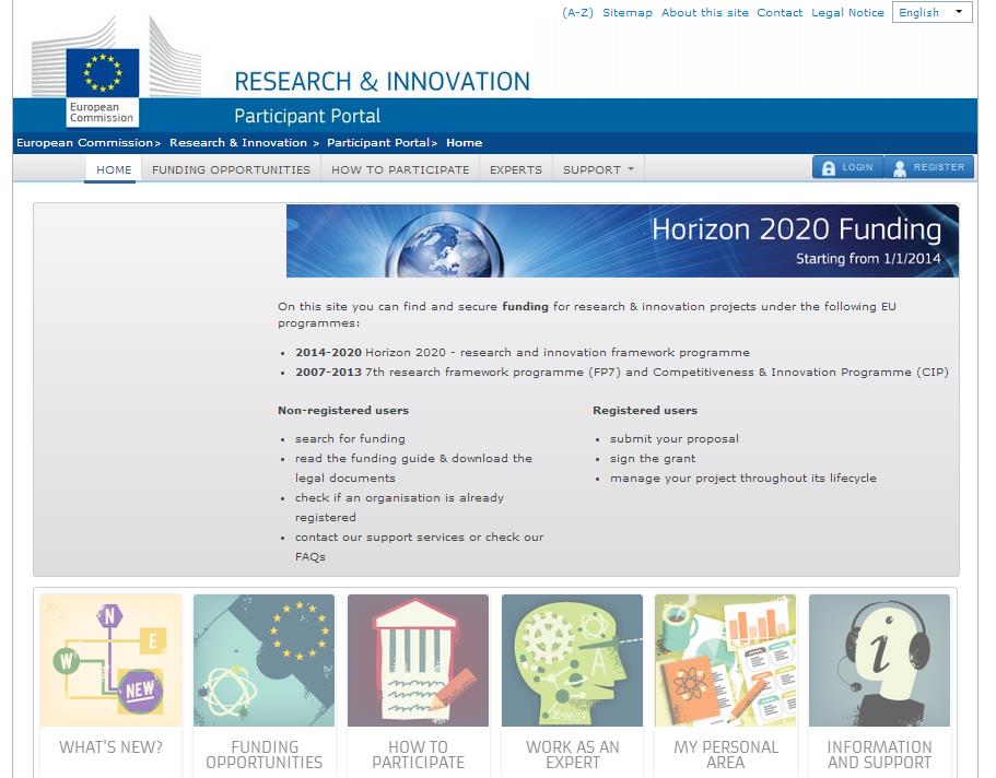 EU Participant Portal http://ec.europa.