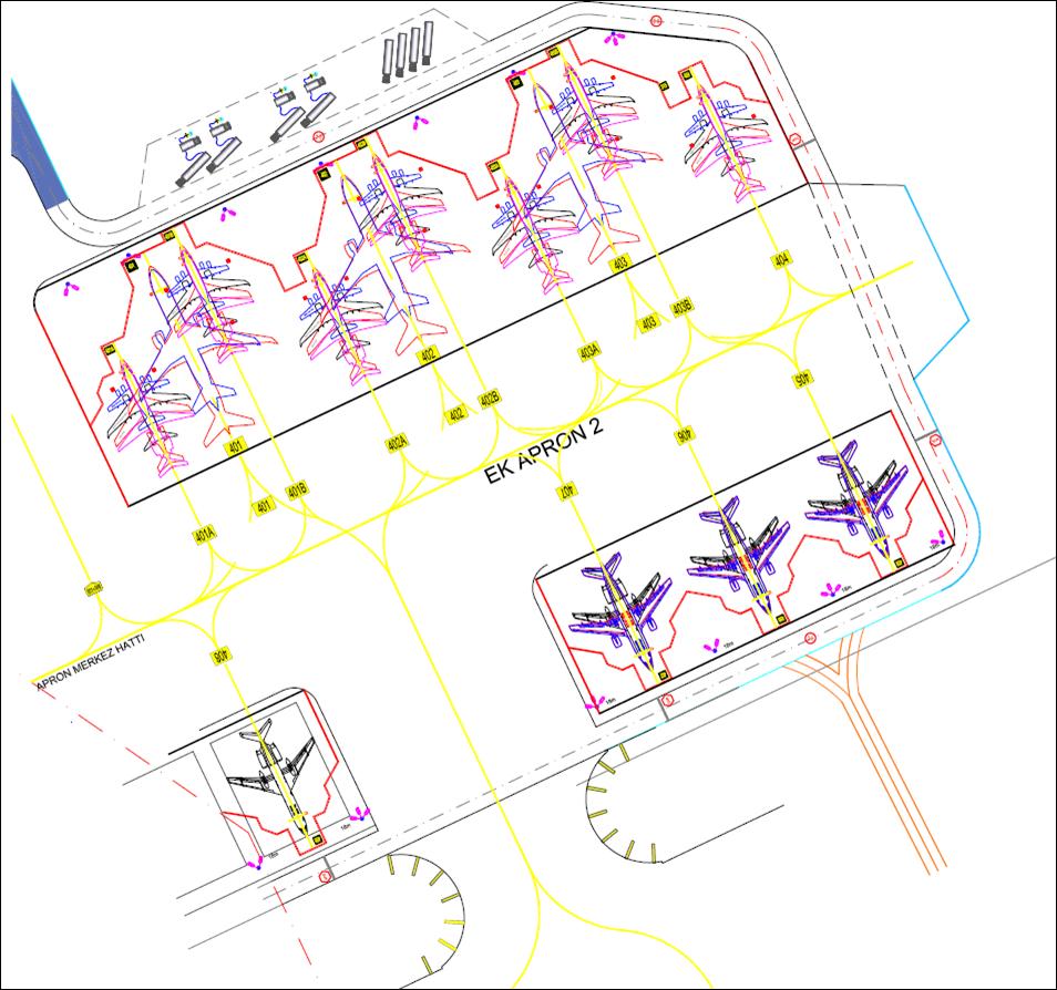 1. KONU: Sabiha Gökçen Havalimanında yeni hizmete alınmış olan Apron Ek-2 de (400 lü Park Pozisyonları) ve Apron 1 de uygulanacak operasyonel prosedürler. 2.