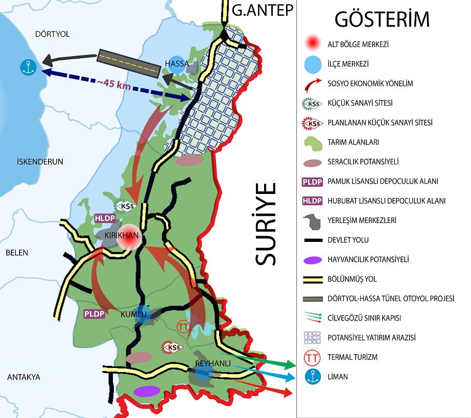 Harita 21. Kırıkhan-Hassa-Kumlu-Reyhanlı Alt Bölge Haritası Kaynak: DOĞAKA tarafından hazırlanmıştır.