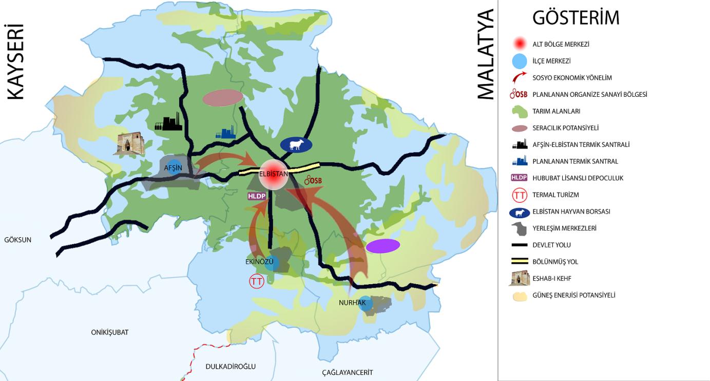 karşılanması açısından Elbistan ilçesini tercih etmektedir.