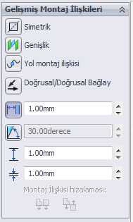 Şekil 2.20: Gelişmiş montaj ilişkileri menüsü 2.4.