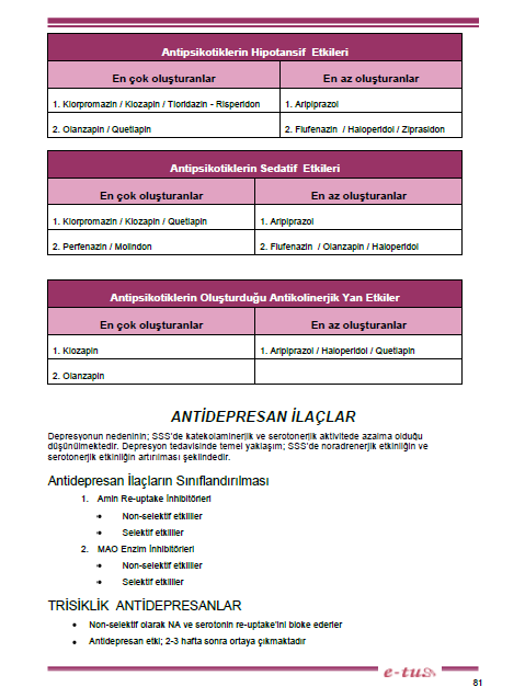 95.Aşağıdaki antipsikotik ilaçlardan hangisinin sedatif etkisi fazladır?