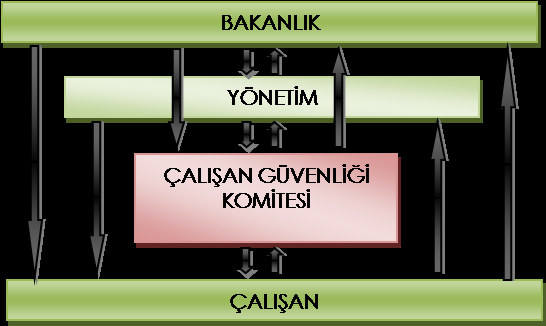 Çalışan Güvenliği Komitesi Komitenin görev tanımı asgari; Çalışanların zarar görme risklerinin azaltılması Riskli alanlarda çalışanlara yönelik gerekli önlemlerin