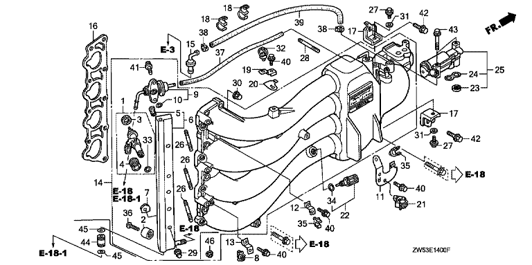 Sayfa 12 E-14 INTAKE MANIFOLD Refnr Parça Numarası Açıklama İlk Son 1 06164PCA000 PACKING SET, INJECTOR 1007899 004 LD 1 16406ZW5000 INJECTOR SET 004 LD 2 12155ZV5000 METAL, ANODE 002 LD 3