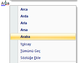 Sözcük Düzeltme İşlemleri Geri Alma Belge üzerinde çalışırken yazma, silme, düzenleme, biçimleme gibi yaptığımız her işlem sırasıyla hafızada tutulur.