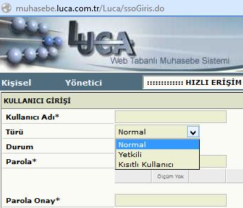 Kullanıcı türleri 3 Tür kullanıcı vardır: 1. Normal 2.