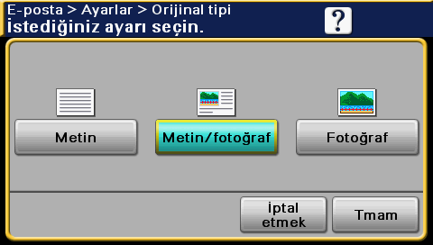 6 Metinlerin düzgün ve resimlerin temiz şekilde aktarılması 6.2 1 2 3 No. Parametre Açıklama 1 Metin Bu ayarı, sadece metin içeren dokümanlar için seçin.