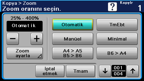 3.3 Kopyaların farklı bir ebatlı kağıda büyütülerek/küçültülerek yazdırılması 3 3.