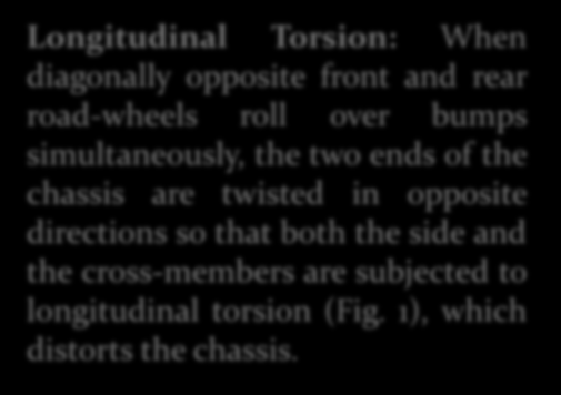 Şasinin Çalışma Koşulları Longitudinal Torsion: When diagonally opposite front and rear road-wheels