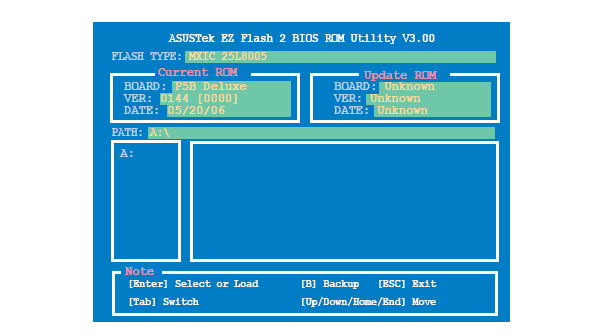 (1) BIO S dosyasıiçeren disket/u SB flash diskinizidisket sürücüye/u SB portuna takınız. Ardından PO ST ekranında <Alt> + <F2 tuş kom binasyonunu kullanarak EZ Flash 2 aracını çalıştırabilirsiniz.