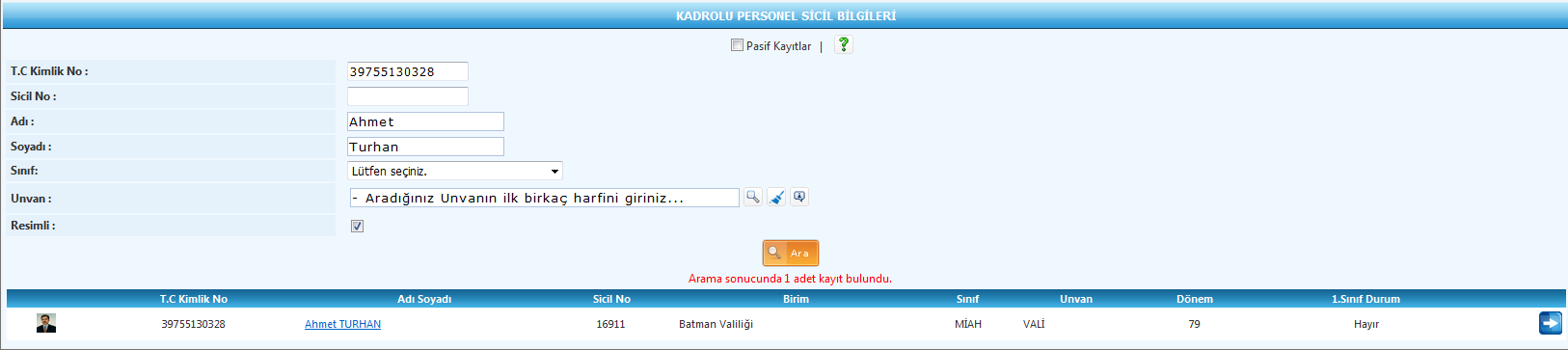 3.1.8.Kaymakam Adayları Tanıtım Kartı; Kaymakam adayları tanıtım kartı işlemlerinde dosya aç tıklanır PDF raporu alınır. 3.2.