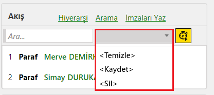 usullerine uygun olarak, imleç ilgili yere getirilerek Dağıtımı Yaz butonuna tıklandığında dağıtım yerleri belge üzerine yazdırılır.