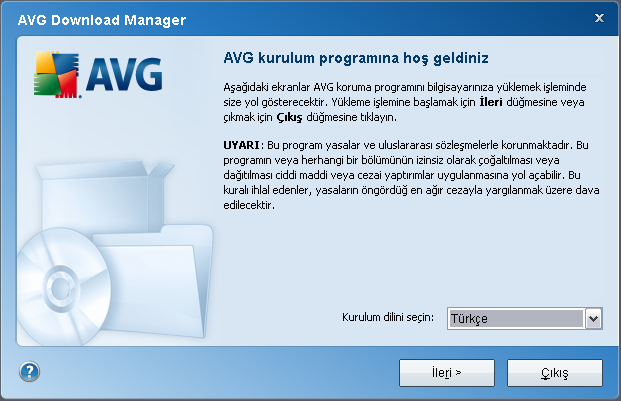 4. AVG Download Manager AVG Download Manager, AVG ürününüzün deneme sürümü için uygun yükleme dosyasini seçmenize yardimci olan basit bir araçtir.