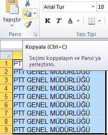 Hücreye sayı veya metin girmek için; 1. İstediğiniz sayı veya metni yazın ve ardından ENTER veya SEKME tuşuna basın. 2.