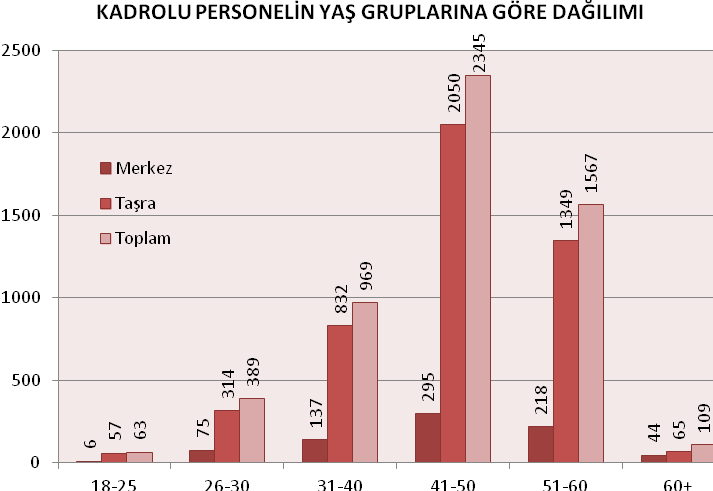 Genel Müdürlüğün kadrolarına ilişkin personel bilgileri Ek-3 de