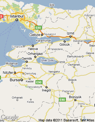 11. MARMARA HAVZASI HAVZA ADI ÇALIġMANIN KAPSAMI : MARMARA HAVZASI, ĠZNĠK GÖLÜ : 2011 Su Kalitesi Ġzleme Planı kapsamında, Ġznik Gölünde ve yan kollarında, izleme noktaları koordinat belirleme