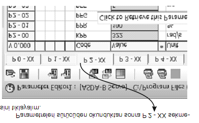 3.3.3.2. Parametre Değiştirme (Parameter Editor) Servo sürücü parametrelerini değiştirmek için kullanılan penceredir. Sürücüye online bağlıyken araç çubuğundaki parametre simgesini tıklayınız.