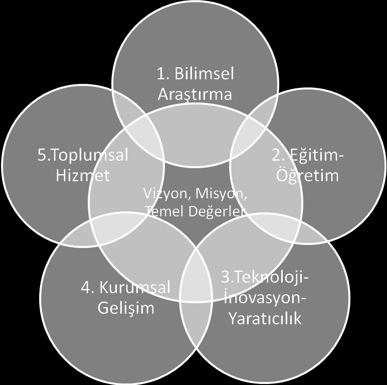 5. STRATEJİK GELİŞİM EKSENLERİ Strateji Üst Kurulu toplantısında İYTE nin değişen koşul ve ihtiyaçları, dünyadaki genel yaklaşım ve dinamikler de göz önünde bulundurularak uzun vadede yoğunlaşması ve