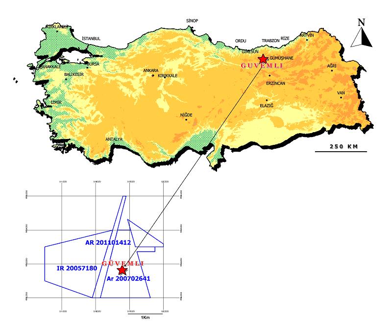 Lidya-Alacer JV ler Gümüşhane - Güvemli Saha Özellikleri Konum: Yatak Türü: Mülkiyet: