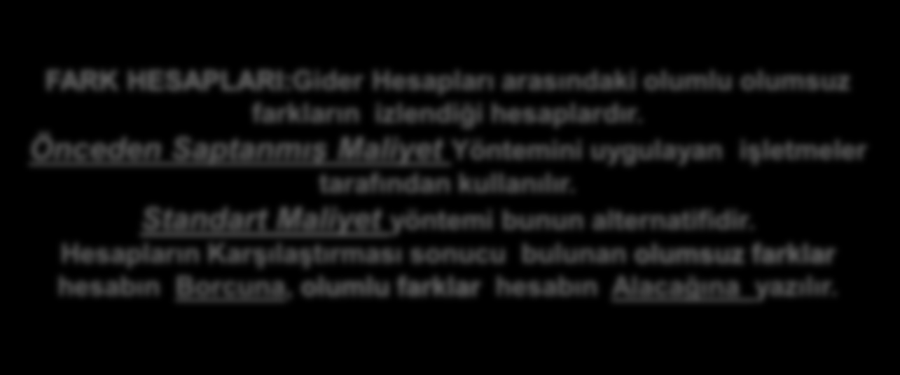 YANSITMA İŞLEMLERİ- Maliyet Hesap Tanımları-1 Hesap kodu şablonları oluşturalım.