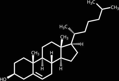 kimyadaki -ol ekinden türetilmiştir. Vücuttaki kolesterolün çoğu vücut tarafından sentezlenir.