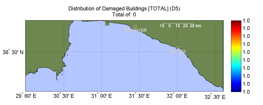 Deprem merkez üstünde VI şiddeti, Antalya ili ve ilçelerinde III-IV şiddeti skalasında hissedilmiştir.