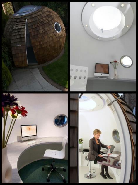 91 5.2. ARCHIPOD GARDEN OFFICE PODS Resim 5.8. Archipod Garden Office Pod mobil ofis örneği (http://www.mothertrip.