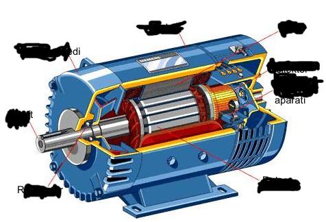 2.2 BDC Motorların Yapısı Bir BDC motor, temel olarak 4 yapıdan oluşur. Bunlar; stator, rotor (armatür), fırçalar ve kollektördür [28]. Şekil 2.