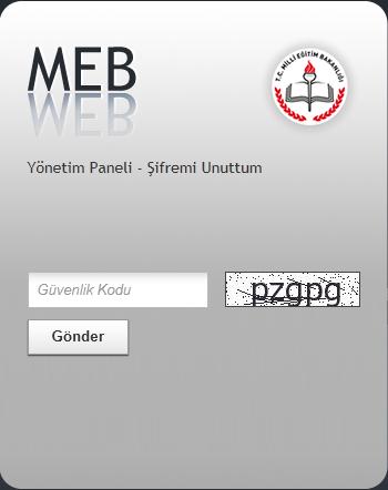 Bu durumda Giriş butonunun yanında bulunan Şifremi Unuttum kısmına tıklayarak şifrenizi yenileyebilirsiniz. Buraya tıkladığınızda aşağıdaki görüntülerle karşılaşırsınız.