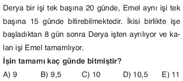 NKLM KURM PROLMLRİ YGS MTMTİK. İŞÇİ HVUZ PROLMLRİ ÇÖZM STRTJİSİ u problemlerde işçilerin veya muslukların birim zamanda (1 günde,bir saatte.