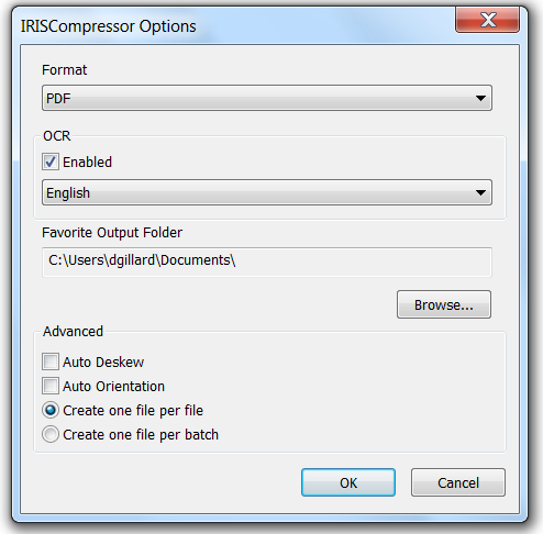 IRISCompressor Pro'nun kullanımı Not:Seçenekler menüsünde belirlediğiniz seçenekler IRISCompressor arabiriminde seçtiklerini etkilemez ve aynı şekilde tersi de geçerlidir.
