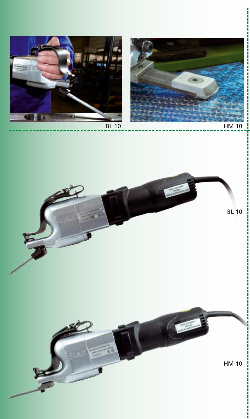 BL 10 Modeli BIAX Universal Raspa, hafif olan model şu işlemler için uygundur: plastik raspalama standart raspalama ince