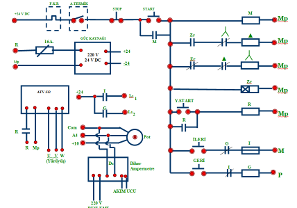 2.6. ELEKTRĐK DEVRE ŞEMALARI 2.6.1. DEVRE ŞEMASI: 2.6.2. ELEKTRĐK BAĞLANTI ŞEKLĐ: 2.6.3.